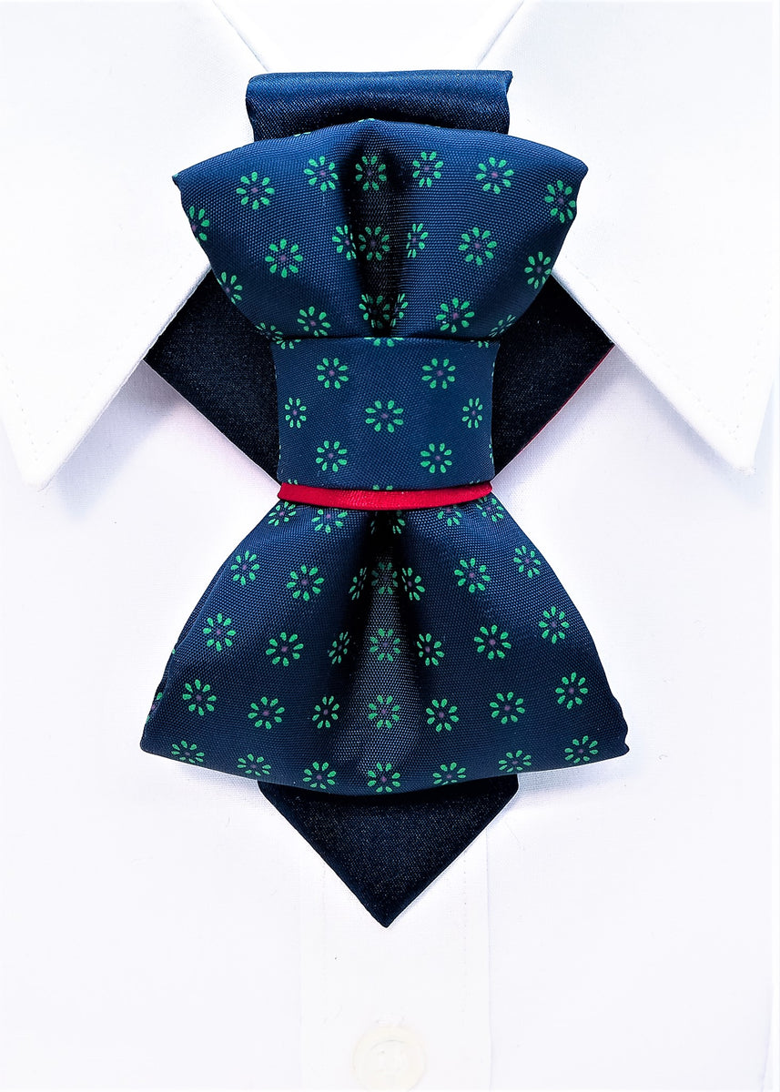 HOPPER TIE 'GREEN FLOWER BOW TIE' | Unique handmade bow ties